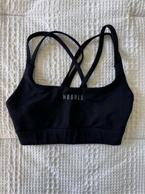 NOBULL Black Crossback Strappy Sports Bra